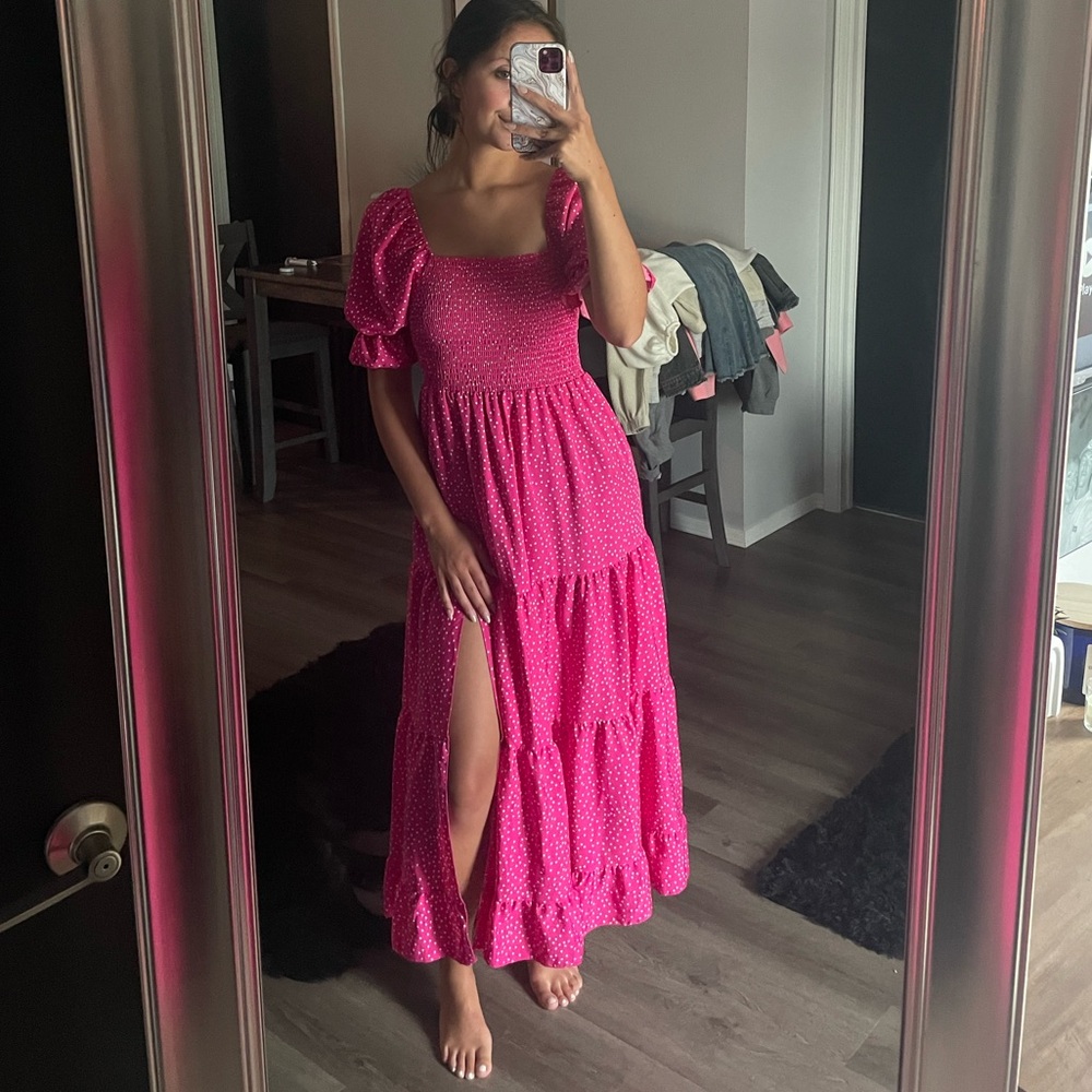 pink long sundress brand new